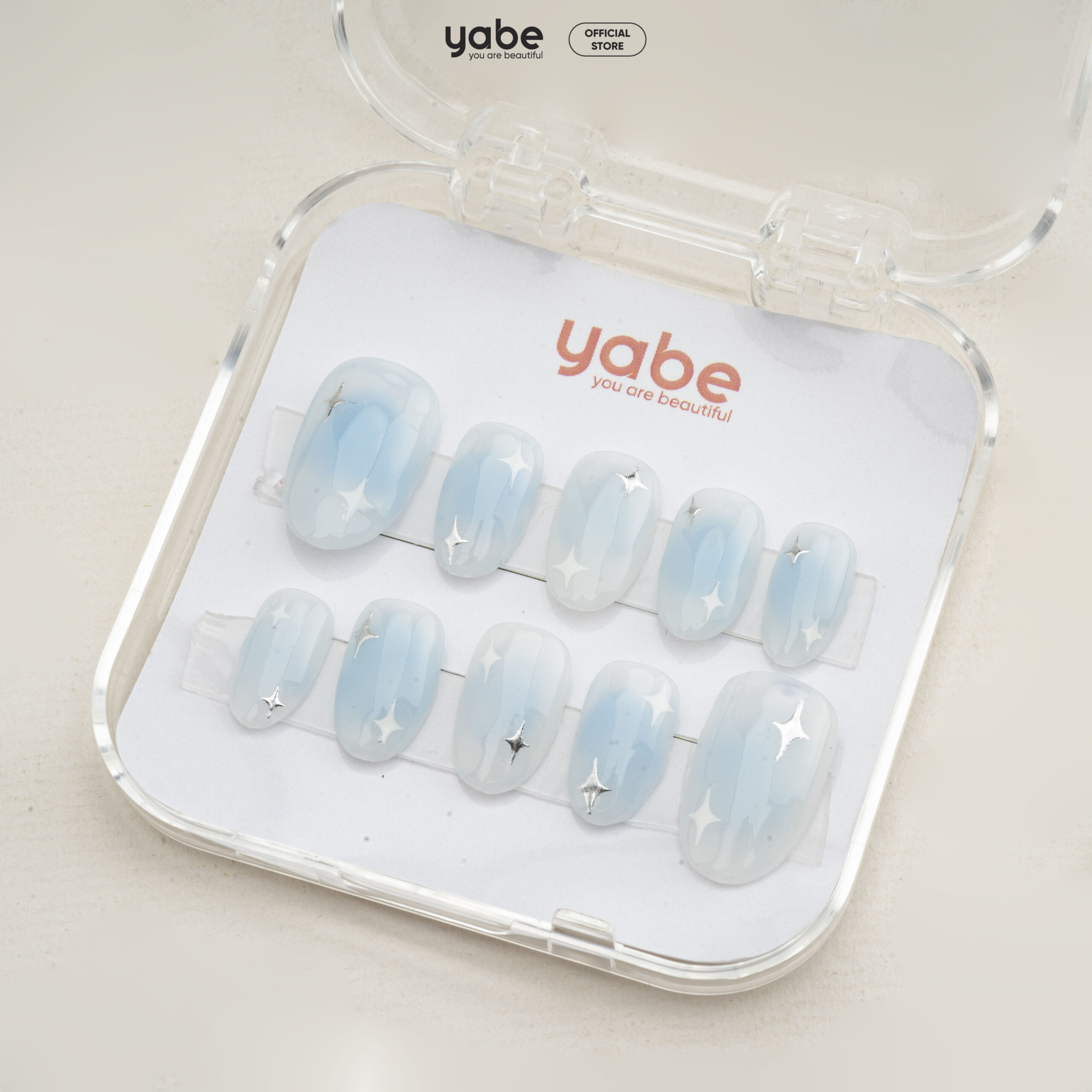 Press on nails lovely blue 1010