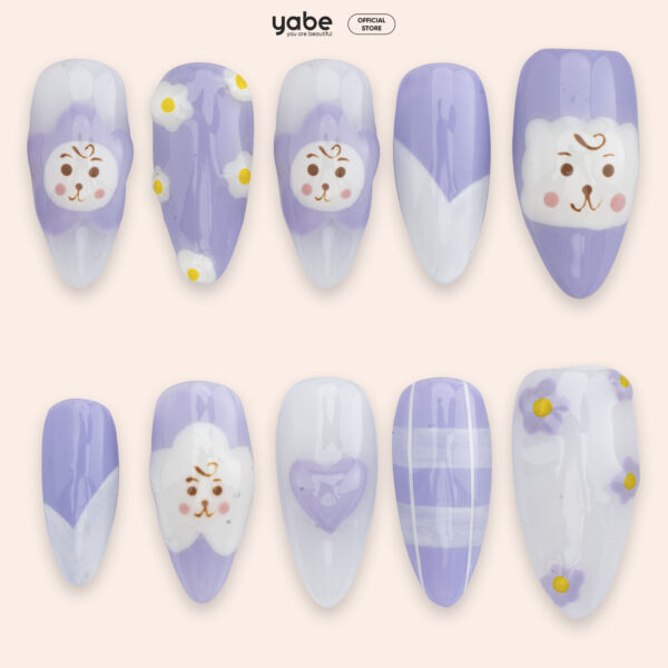 Press on nails lovely purple 1024