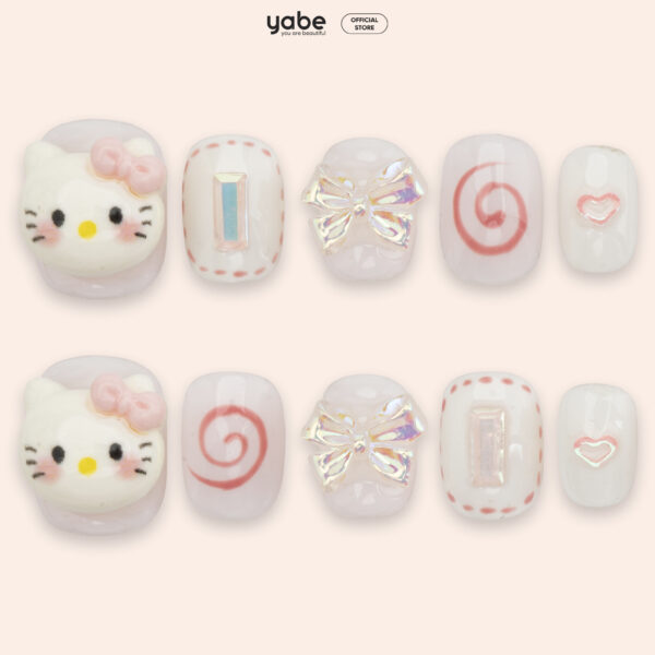 Press on nails lovely pink 1035