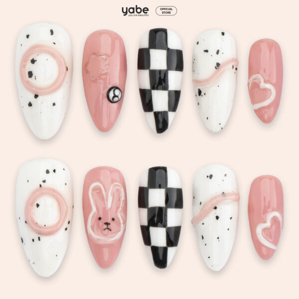 Press on nails lovely pink 1039