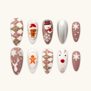 Press on Nails Beauty Brown 1044