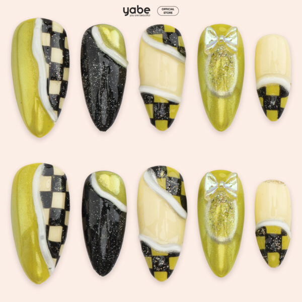 Press on nails beauty green 1049