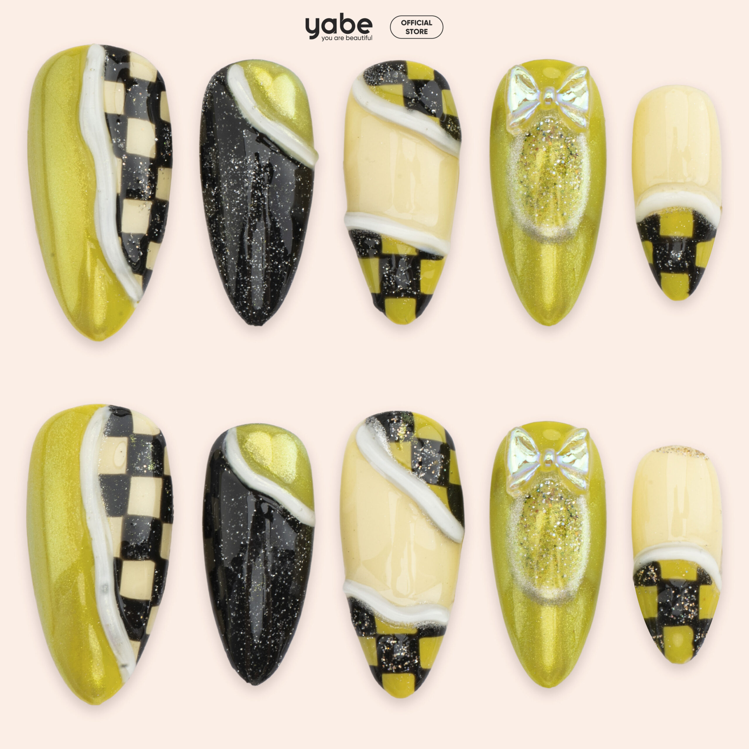 Press on nails beauty green 1049
