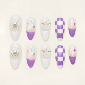 Press on Nails Beauty Purple 1050