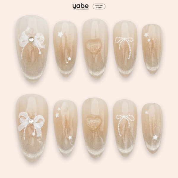 Press on nails beauty cream 1057