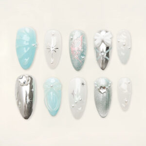 Press on Nails Beauty Blue 1059