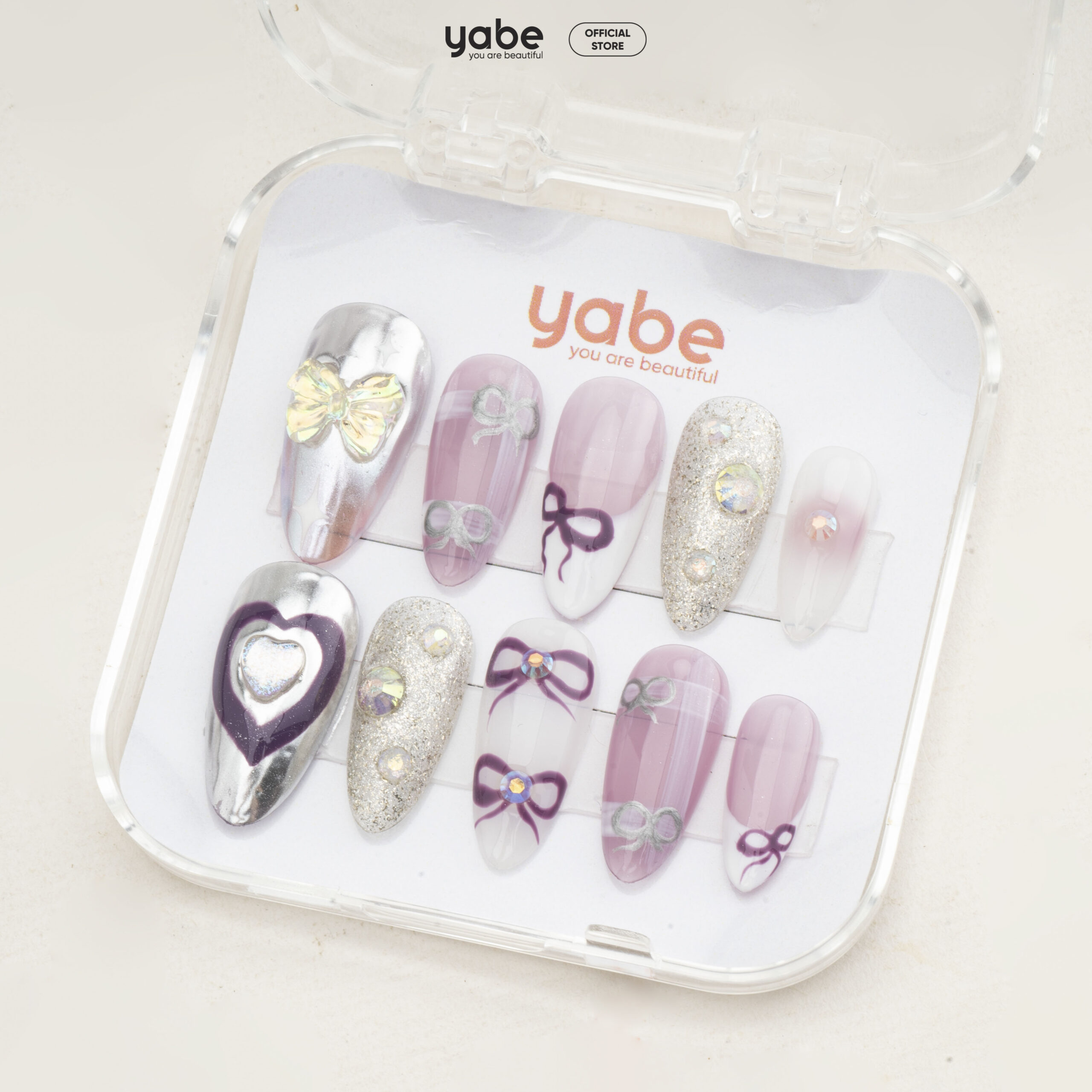 Press on nails beauty purple 1061