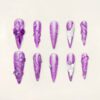 Press on Nails Beauty Purple 1066