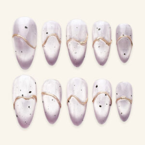 Press on Nails Beauty Purple 1077