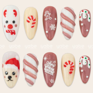 Press on Nails Beauty Pink Noel 1084