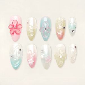 Press on Nails Beauty Green 1086