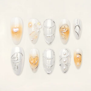 Press on Nails Beauty Orange 1097