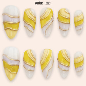 Press On Nails Beauty Yellow 1099