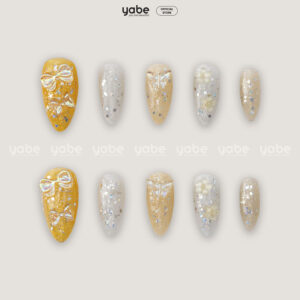 Press on Nails Beauty Yellow 1100