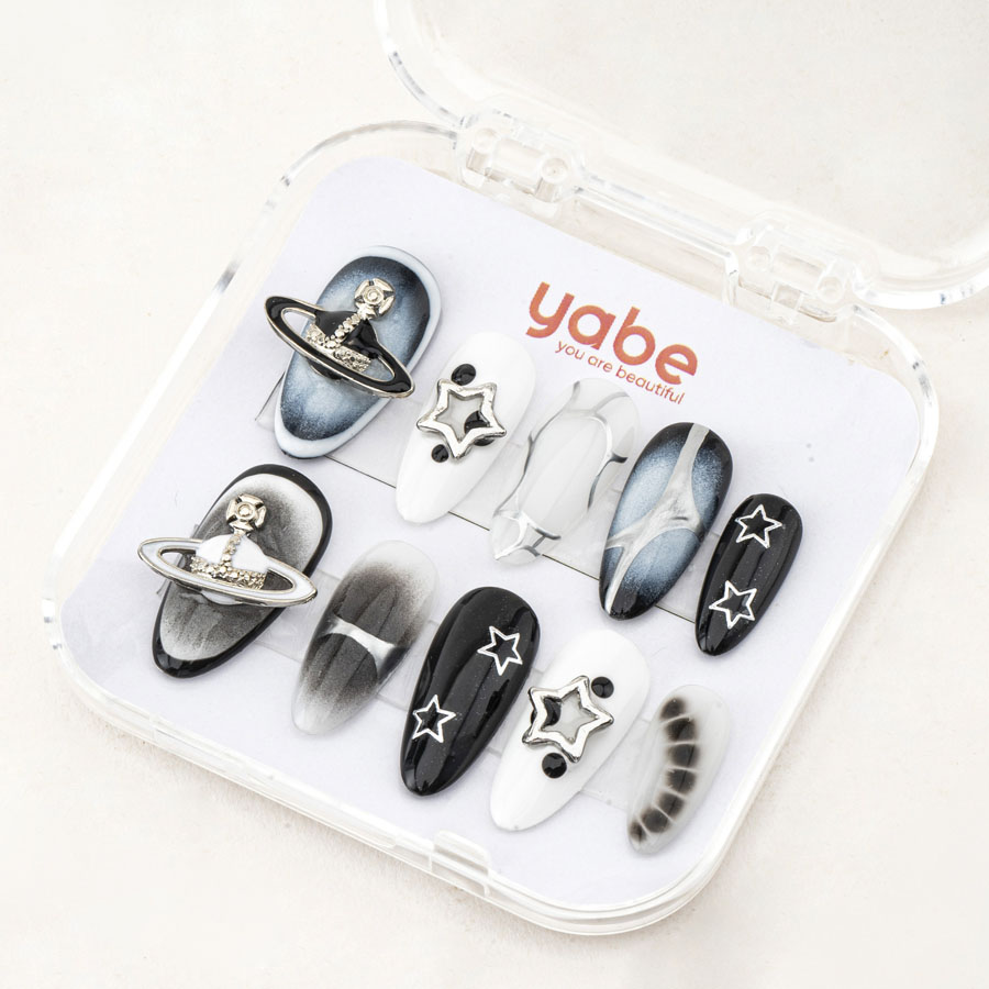 Press on nails shinny white 1106