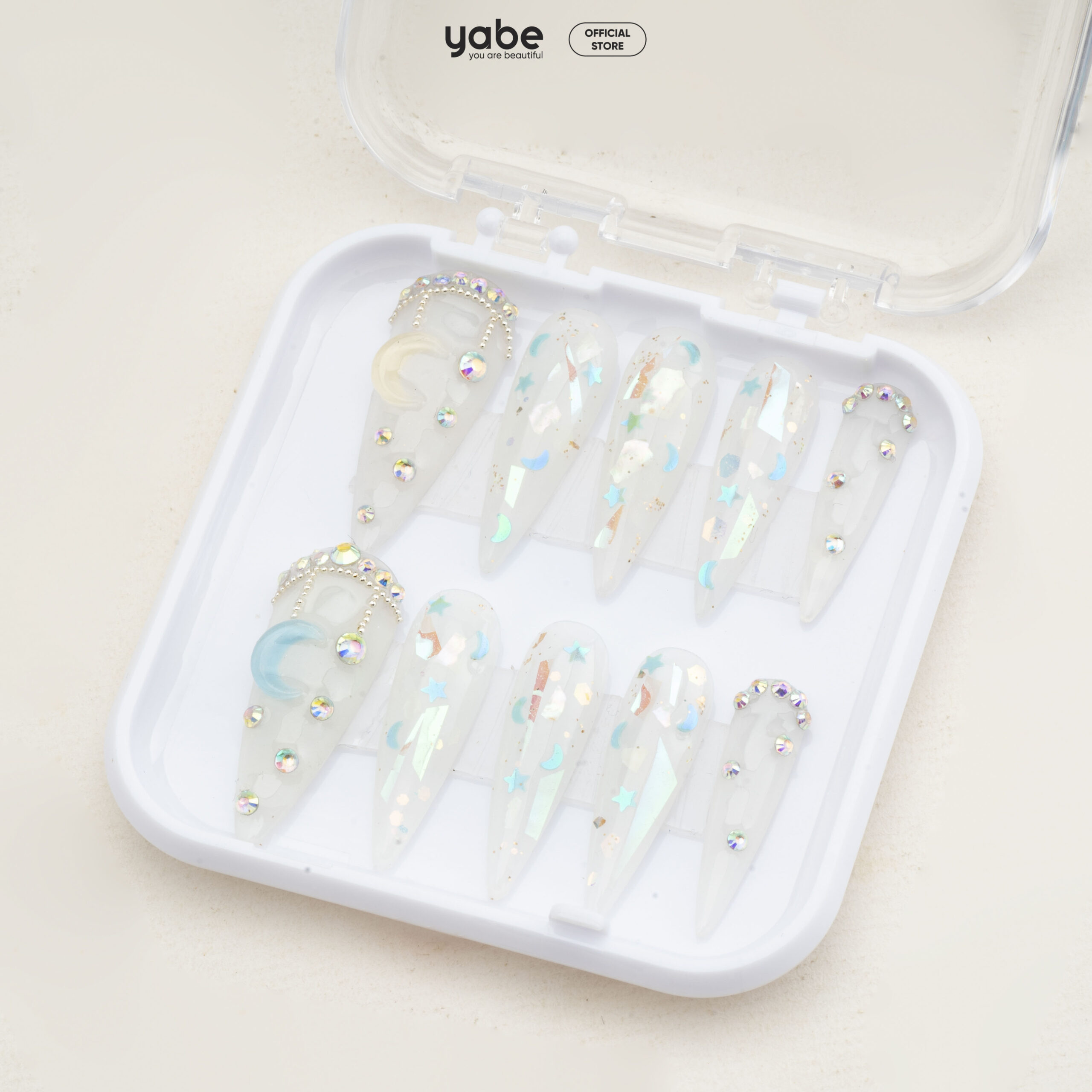 Press on nails shinny white 1120