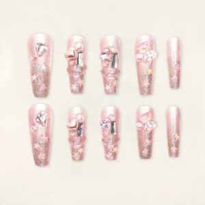 Press on Nails Shinny Pink 1132