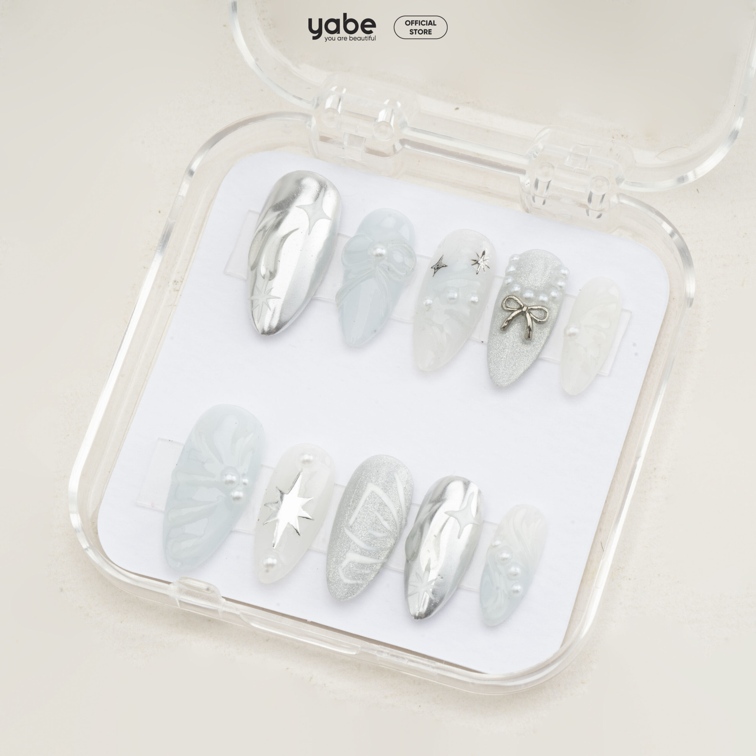 Press on nails trendy blue 1146