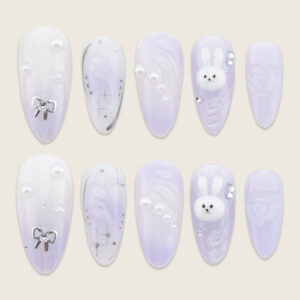 Press on Nails Beauty Purple 1147