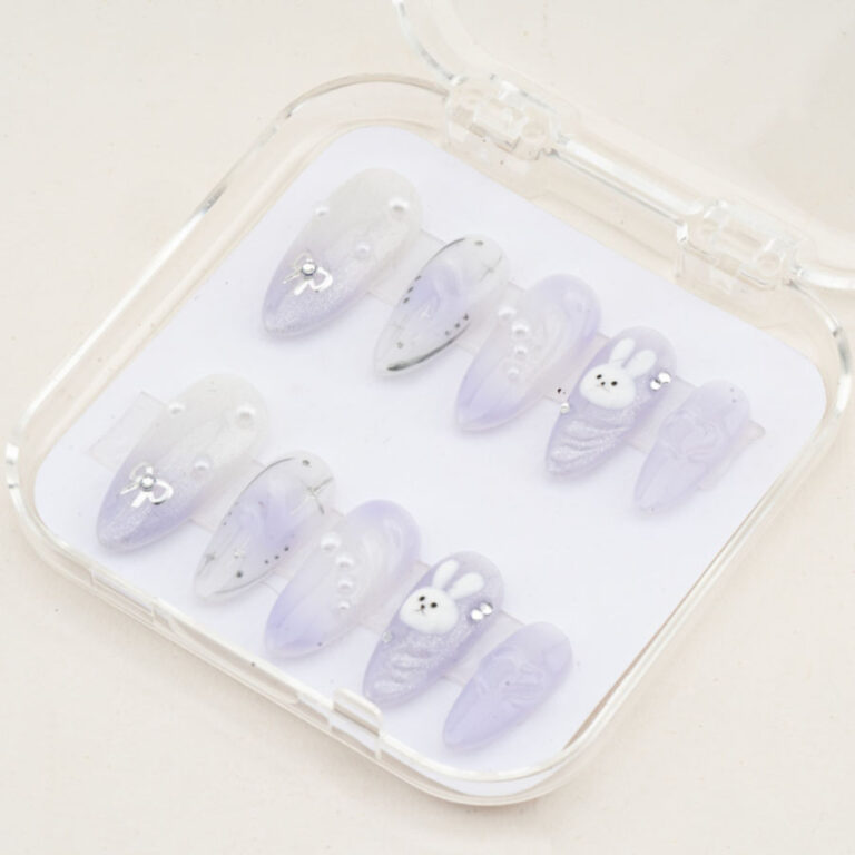 Press on nails beauty purple 1147