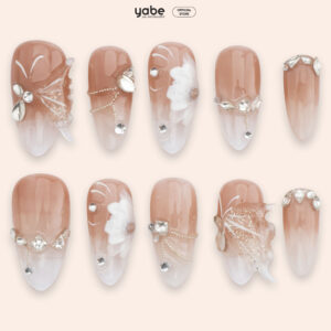 Press On Nails Beauty Cream 1156