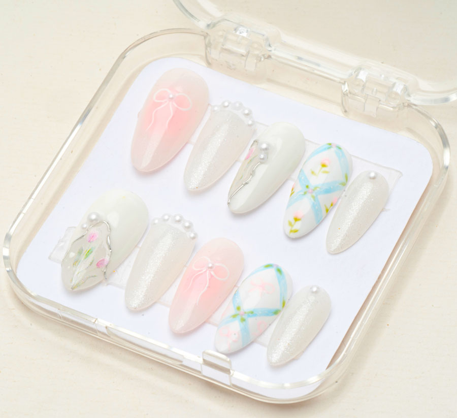 Press on nails beauty white 1157
