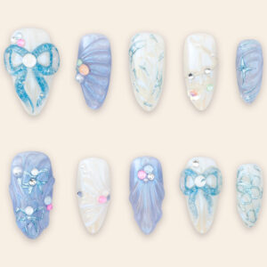 Press on Nails Shinny Blue 1167