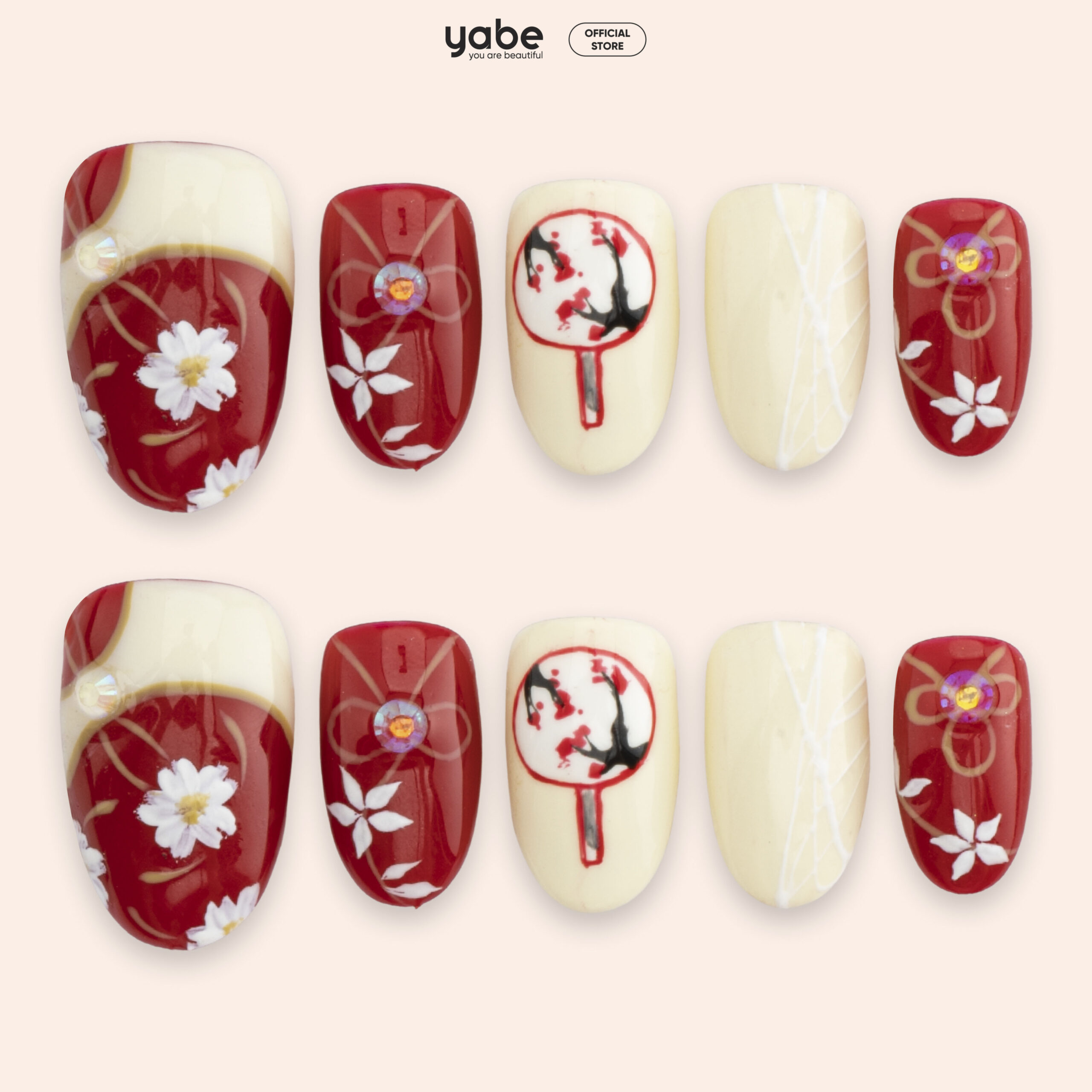 Press on nails lovely red 1168