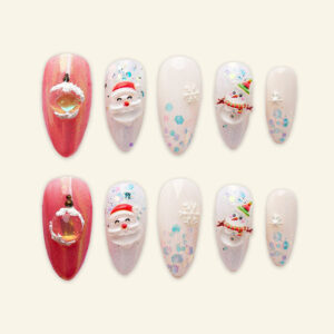 Press on Nails Beauty Pink Noel 1169