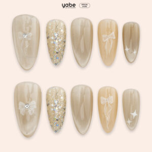 Press On Nails Beauty Cream 1188