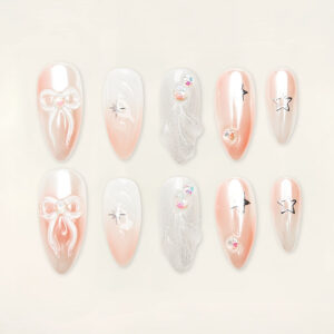 Press on Nails Beauty Orange 1204