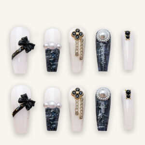 Press on Nails Trendy White 1217
