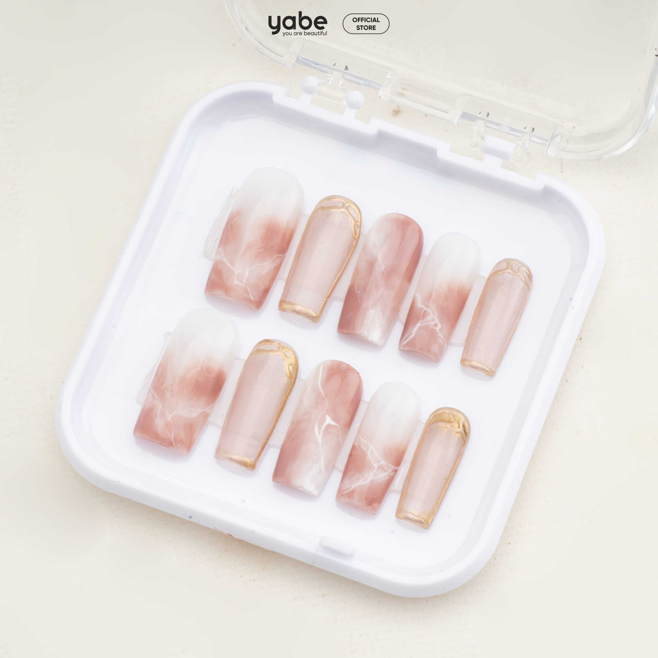 Press on nails beauty pink 1228