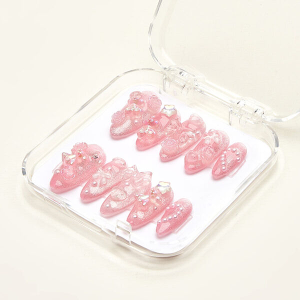 Press on nails beauty pink 1232