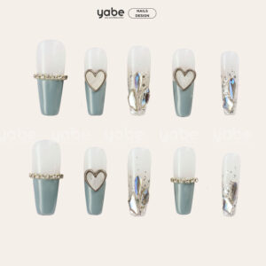 Press on Nails Luxury Blue 1234