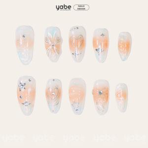 Press on Nails Beauty Orange 1265