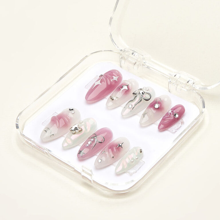 Press on nails trendy purple 1267