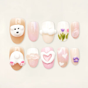 Press on Nails Lovely Cream 1279
