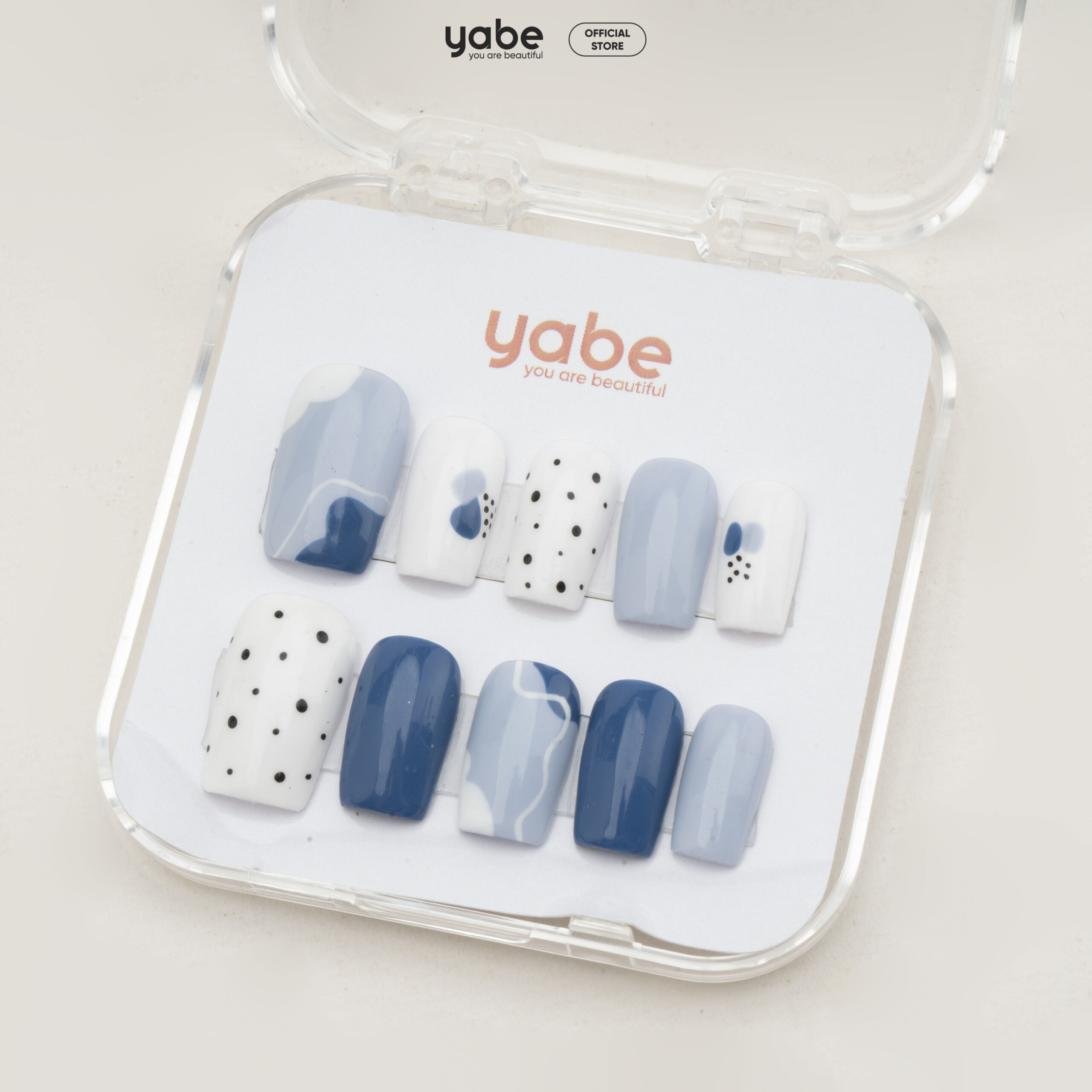 Press on nails lovely blue 1295