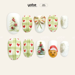 Press on Nails Lovely Green 1296