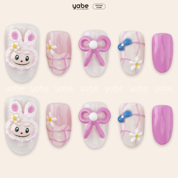 Press on nails beauty pink 1299
