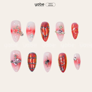 Press on Nails Shinny Red 1301