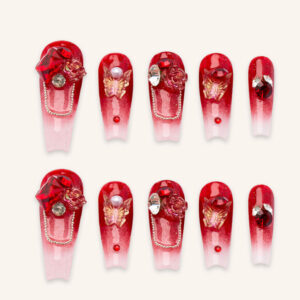 Press on Nails Luxury Red 1311