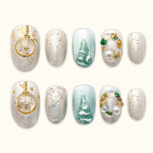 Press on Nails Lovely Green 1312
