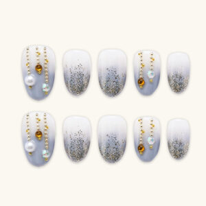 Press on Nails Lovely Blue 1316