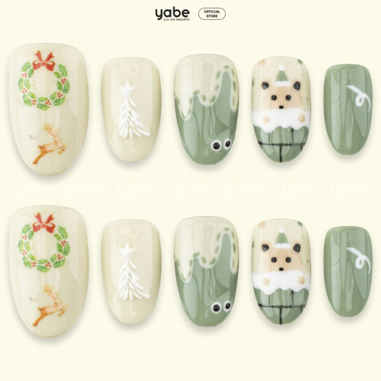 Press on nails lovely green 1318