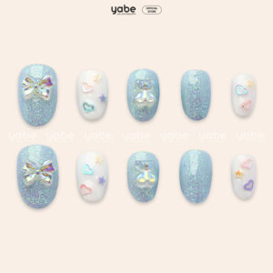 Press on Nails Lovely Blue 1324