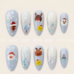 Press on Nails Beauty Blue Noel 1347
