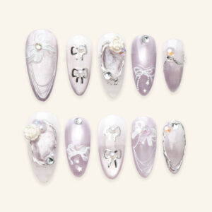 Press on Nails Beauty Purple 1369
