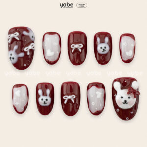 Press on Nails Lovely Red 1375
